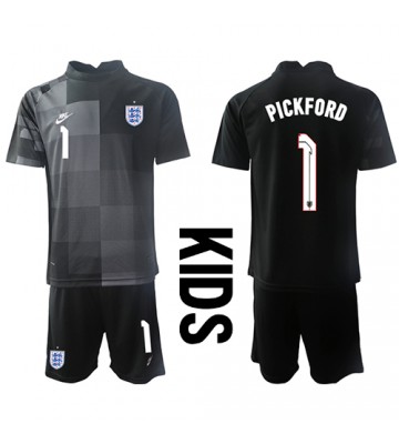 Maillot de foot Angleterre Jordan Pickford #1 Gardien de but Domicile enfant Monde 2022 Manches Courte (+ pantalon court)